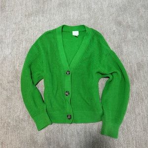 H&M Green Oversized Cardigan! Size Large!